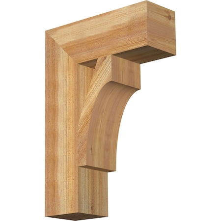 Westlake Block Rough Sawn Bracket, Western Red Cedar, 6"W x 18"D x 26"H